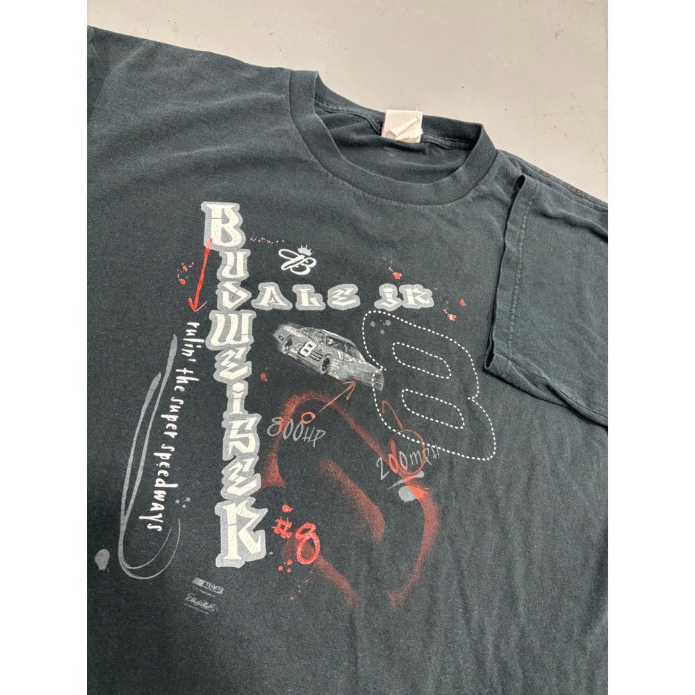 Chase Authentics Dale Earnhardt Jr Budweiser NASCAR T-Shirt Mens Large Black #8